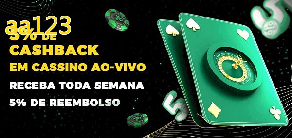 Promoções do cassino ao Vivo aa123